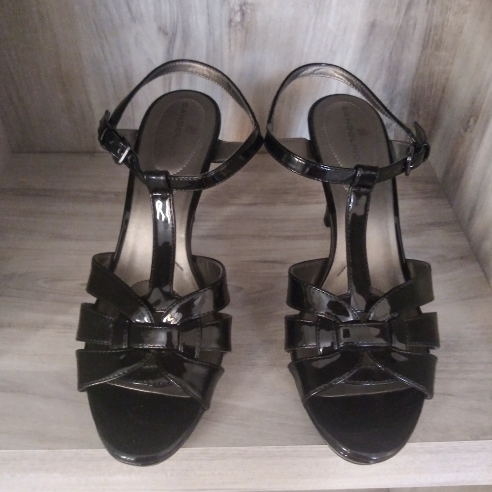 Sexy!patent leather open toe hih heel sandal